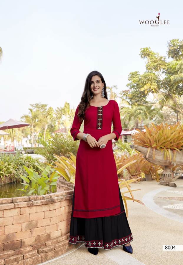 Wooglee Presents  Rose  Designer Kurti With Bottom