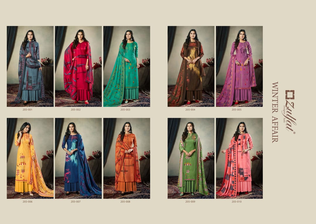 Zulfat Presents Winter Affair Designer Dress Material
