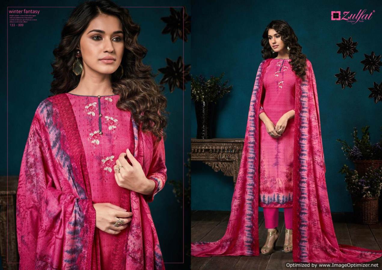 Zulfat Presents  Winter Fantasy  Designer Dress Material