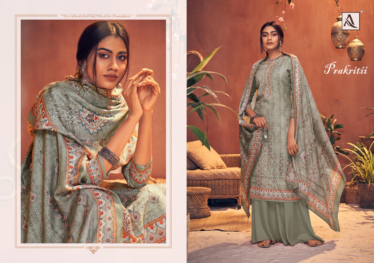 Alok  Presents Prakritii Designer Dress Material