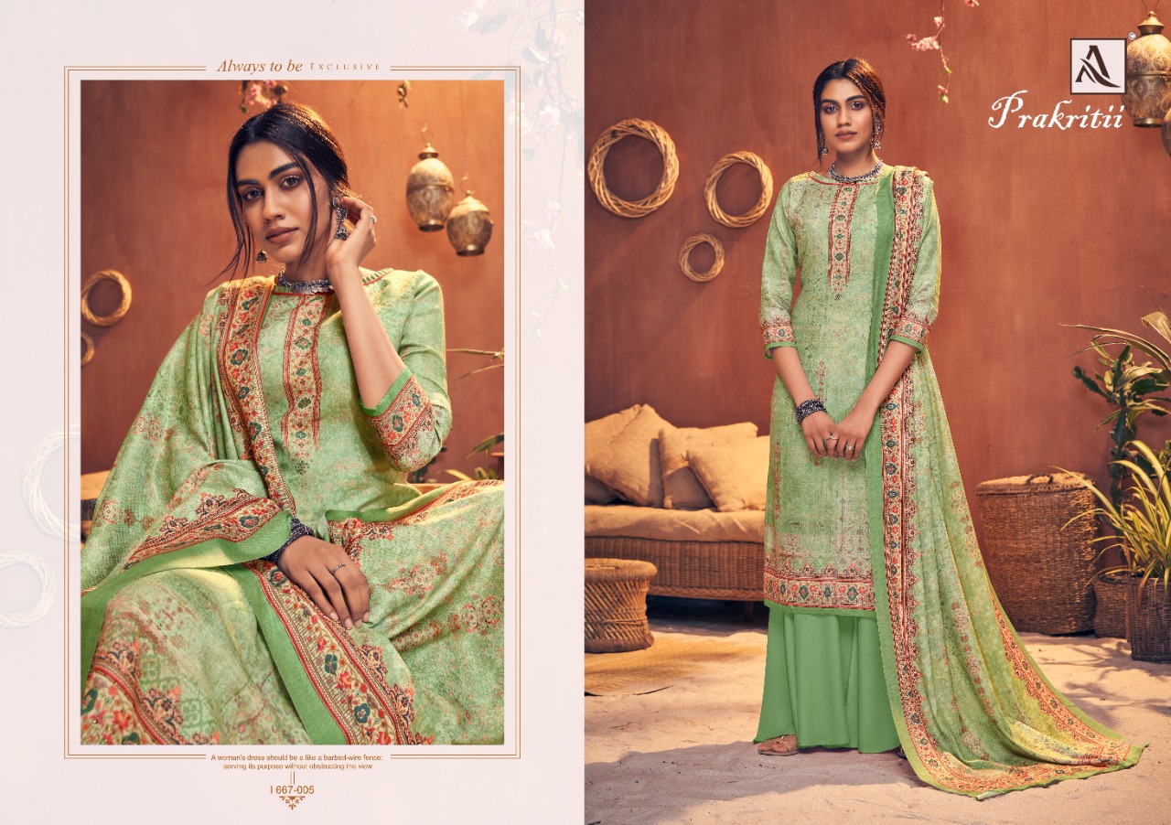 Alok  Presents Prakritii Designer Dress Material