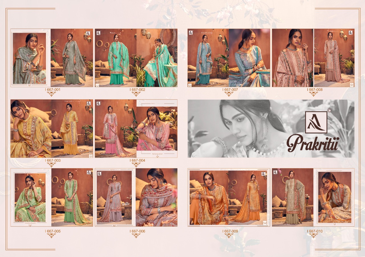 Alok  Presents Prakritii Designer Dress Material