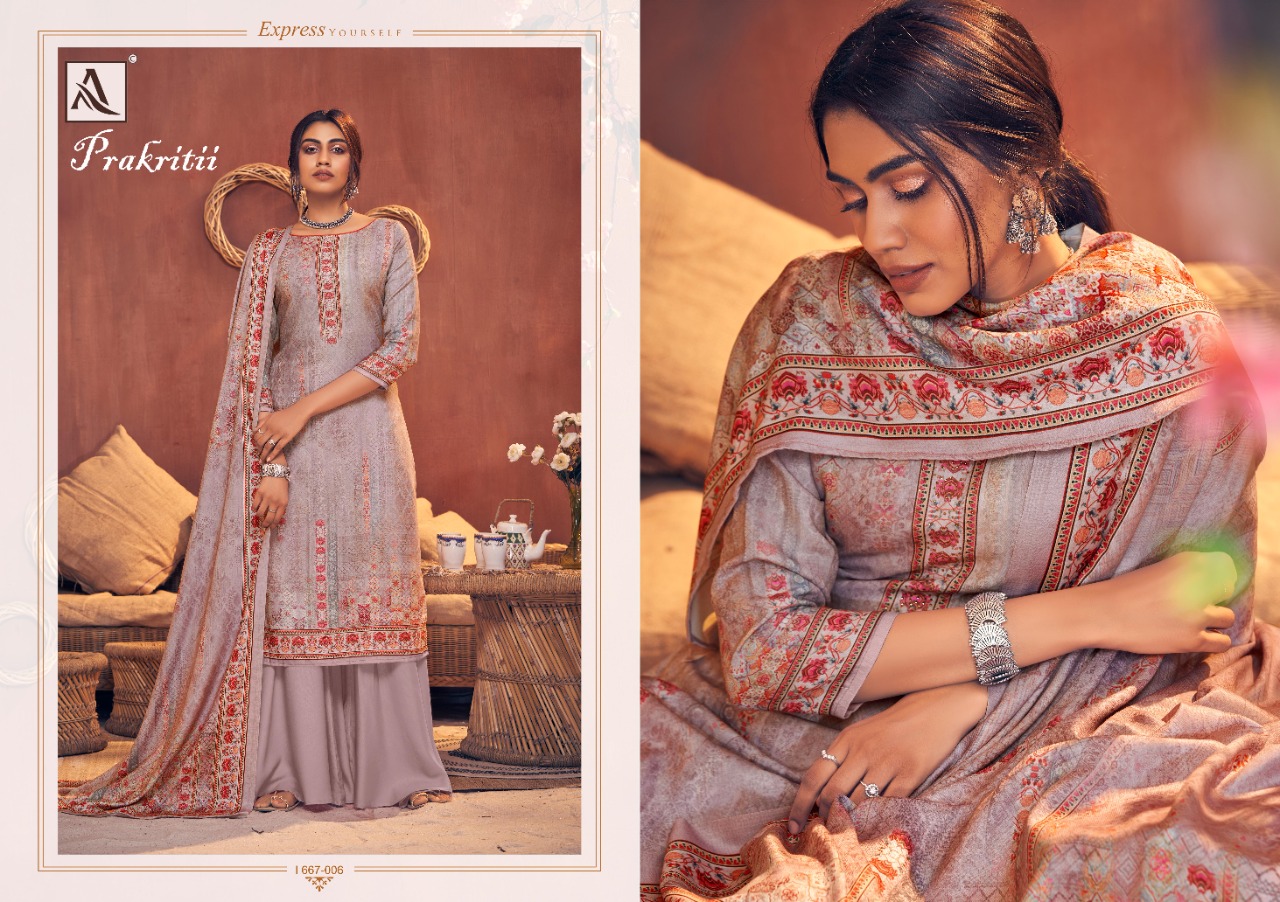 Alok  Presents Prakritii Designer Dress Material