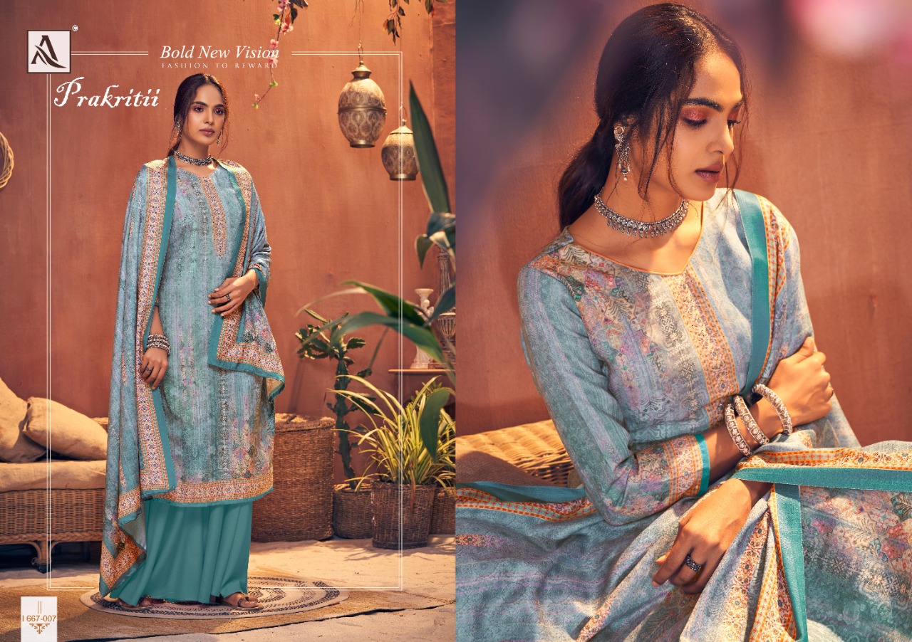 Alok  Presents Prakritii Designer Dress Material