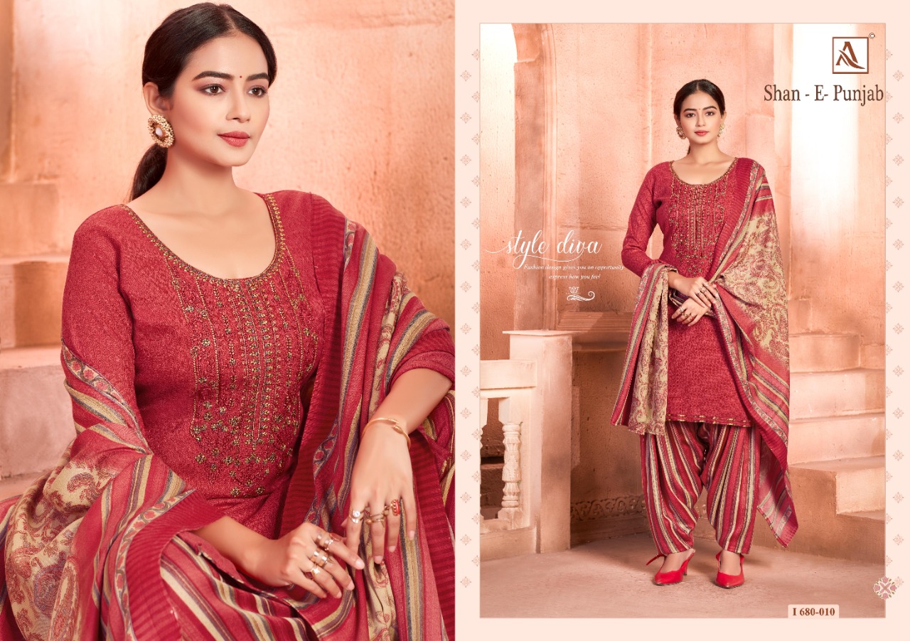 Alok Presents Shan-e-punjab Designer Dress Material             [10 Pcs Set]