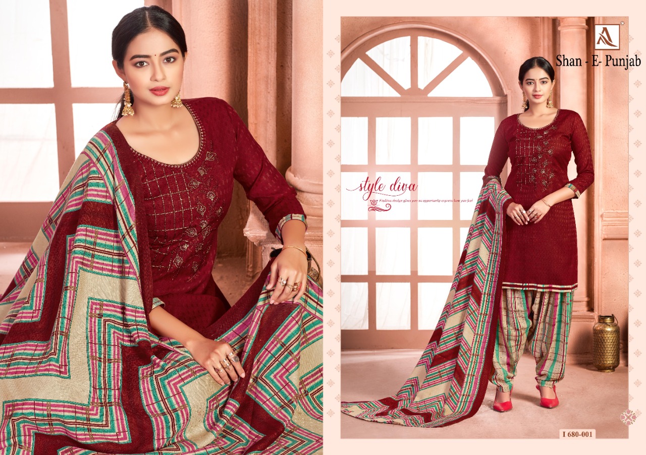 Alok Presents Shan-e-punjab Designer Dress Material             [10 Pcs Set]
