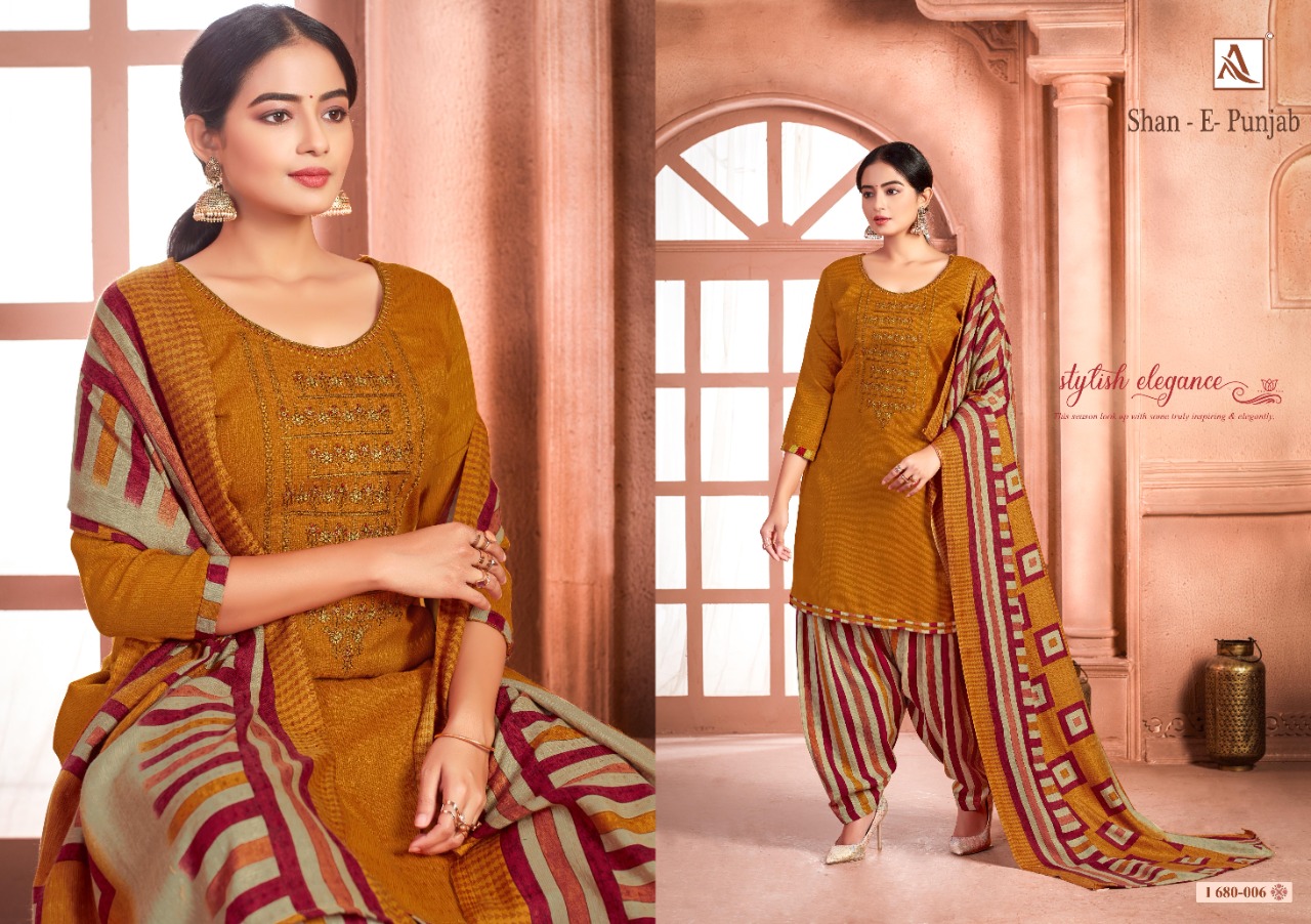 Alok Presents Shan-e-punjab Designer Dress Material             [10 Pcs Set]