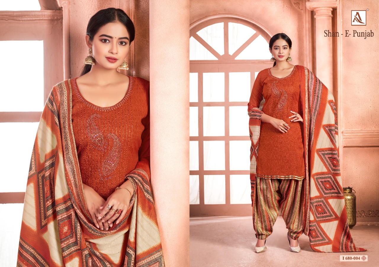Alok Presents Shan-e-punjab Designer Dress Material             [10 Pcs Set]