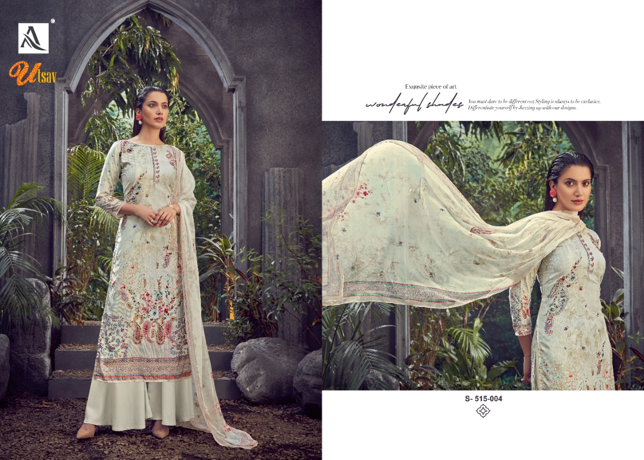 Alok Presents Utsav Designer Dress Material       [10 Pcs Set]