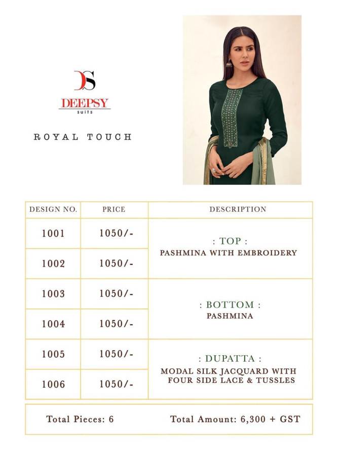Deepsy  Presents Royal Touch Premium Pashmina Collection