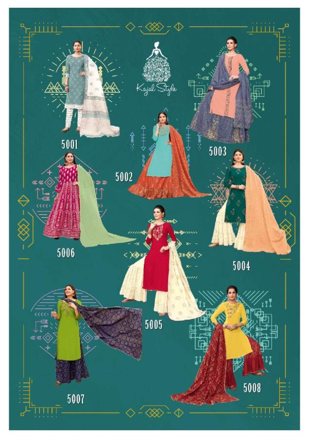 Kajal Style Presents  Gulzar Vol 5 Exclusive Collection Of Ready Made Suits