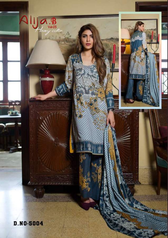 Keval  Presents Alija B Vol 5  Karachi Dress Material
