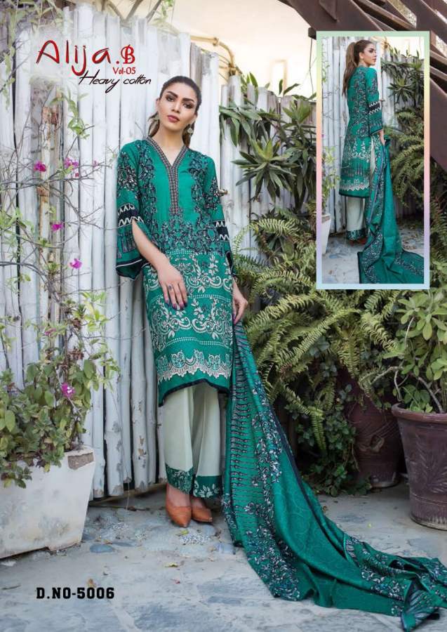 Keval  Presents Alija B Vol 5  Karachi Dress Material