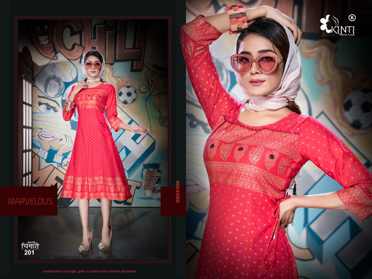 Kinti Presents  Chingari Vol 2 Kurti Collection