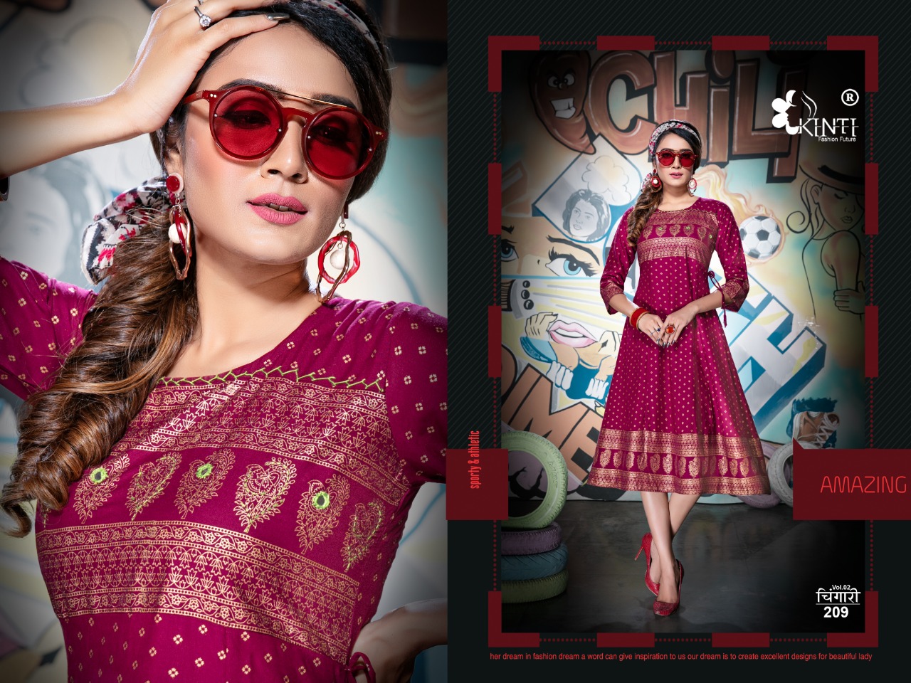 Kinti Presents  Chingari Vol 2 Kurti Collection