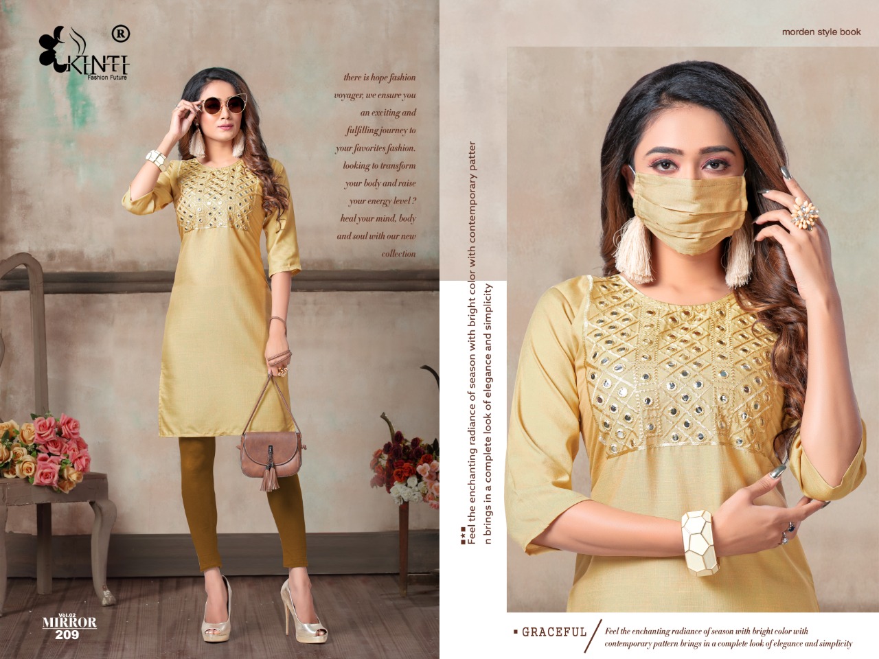 Kinti Presents  Mirror Vol 2 Casual Kurti Collection
