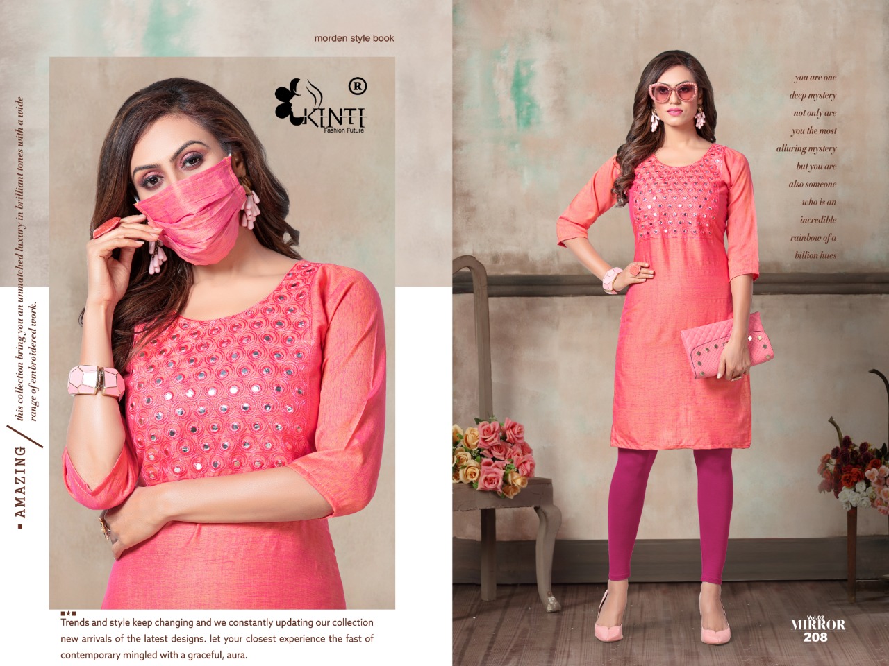 Kinti Presents  Mirror Vol 2 Casual Kurti Collection