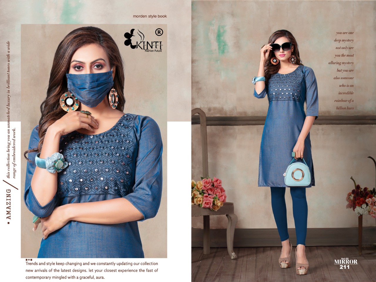 Kinti Presents  Mirror Vol 2 Casual Kurti Collection
