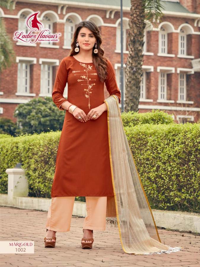 Ladies Flavour Presents  Marigold Designer Ready Made Collection