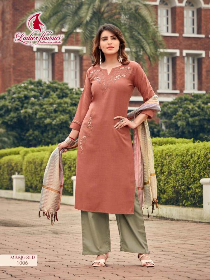 Ladies Flavour Presents  Marigold Designer Ready Made Collection