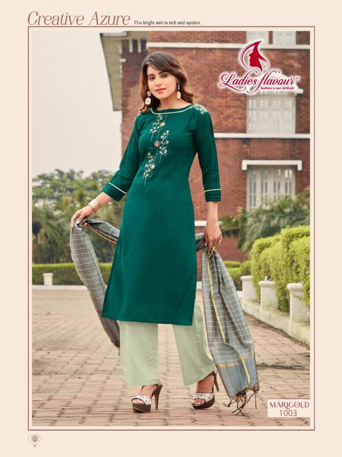 Ladies Flavour Presents  Marigold Designer Ready Made Collection