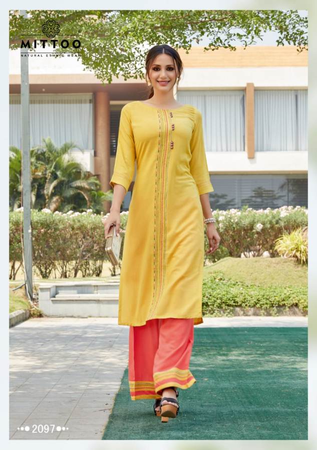 Mittoo Presents  Panghat Vol 15 Casual Wear Kurti With Bottom
