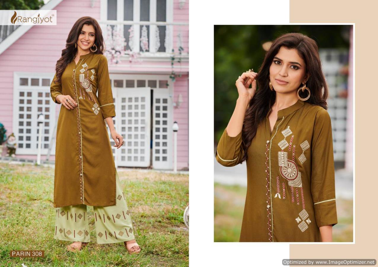 Rangjyot  Parin Vol 3 Buy Wholesale Designer Kurtis With Bottom In India