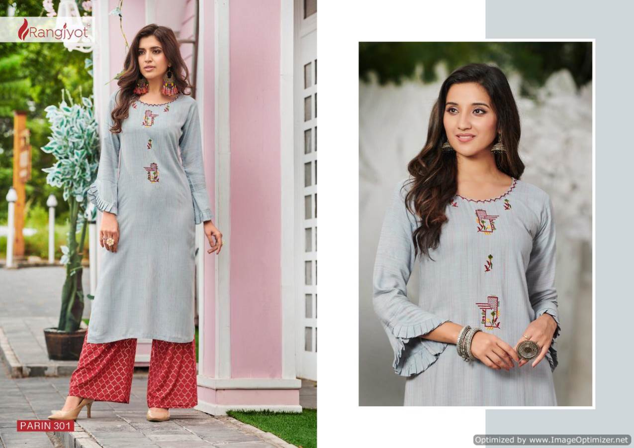 Rangjyot  Parin Vol 3 Buy Wholesale Designer Kurtis With Bottom In India