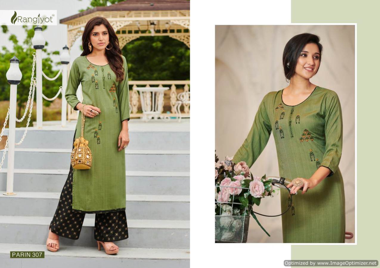 Rangjyot  Parin Vol 3 Buy Wholesale Designer Kurtis With Bottom In India
