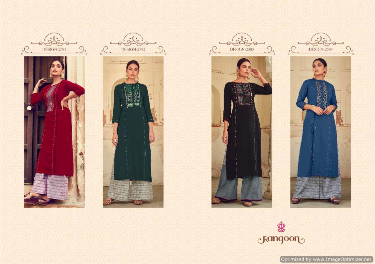 Rangoon  Presents Manjree  Designer Kurti With Bottom