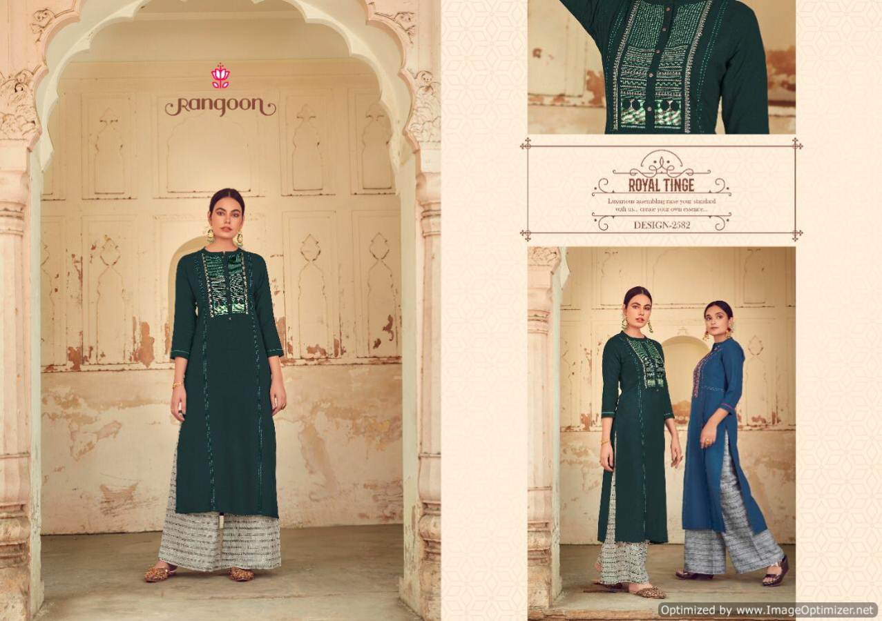 Rangoon  Presents Manjree  Designer Kurti With Bottom