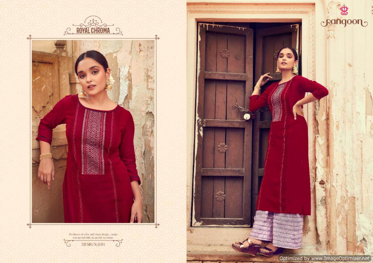 Rangoon  Presents Manjree  Designer Kurti With Bottom