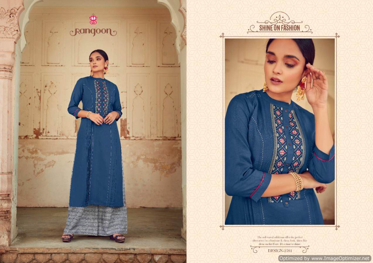 Rangoon  Presents Manjree  Designer Kurti With Bottom