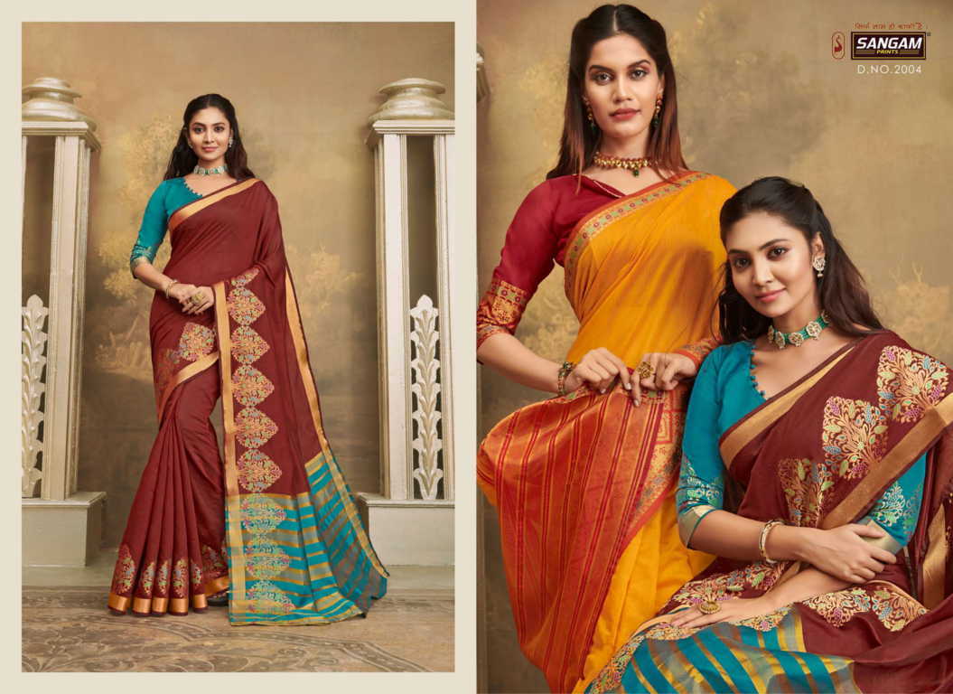 Sangam Presents  Mysore Silk Designer Sarees Collection