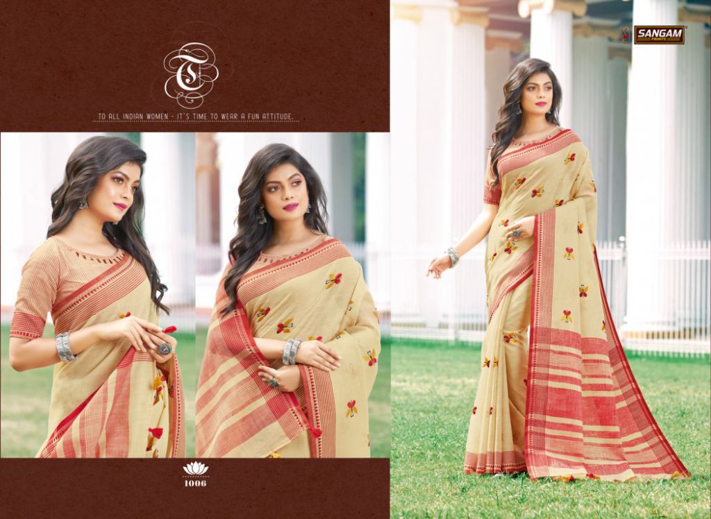 Sangam Presents Akira Casual Wear Saree Collection