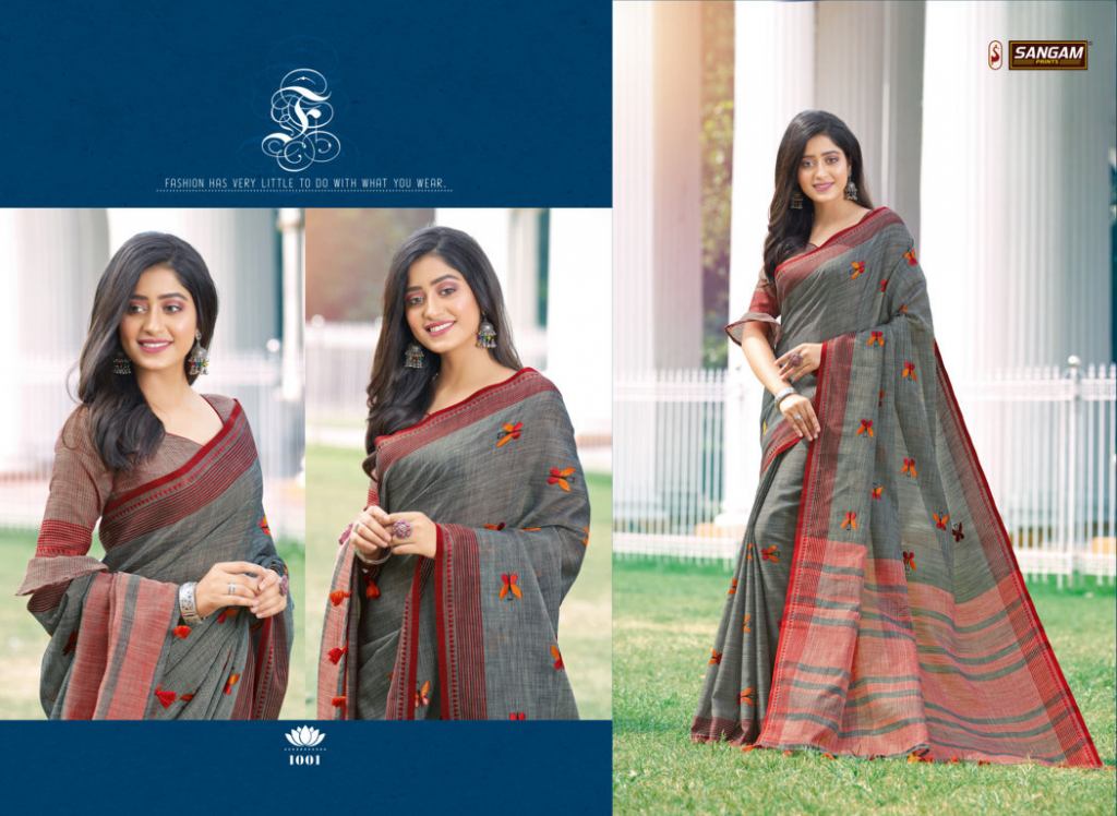 Sangam Presents Akira Casual Wear Saree Collection