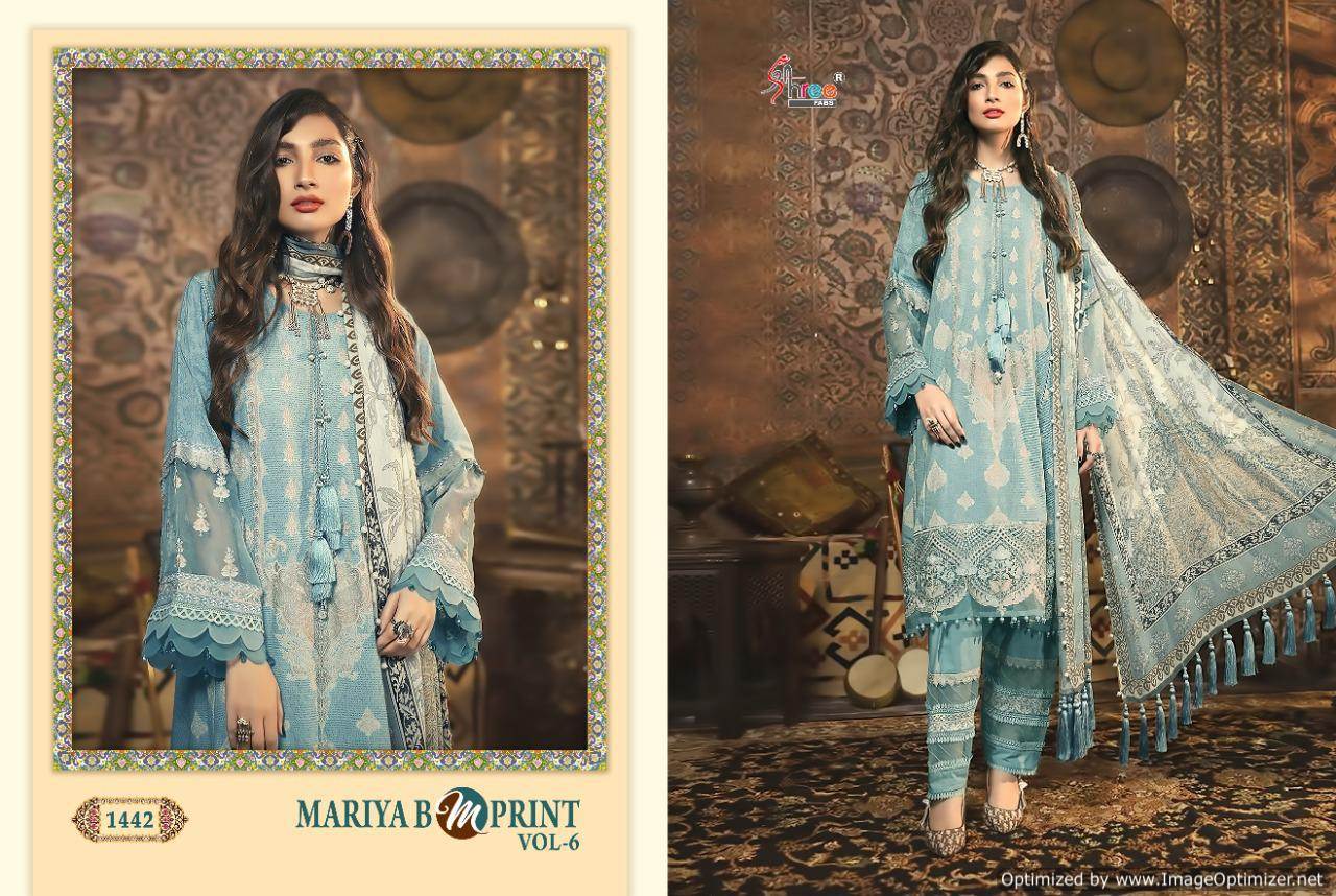 Shree Presents  Mariya B M Print  Vol 6  Pakistani Salwar Suits