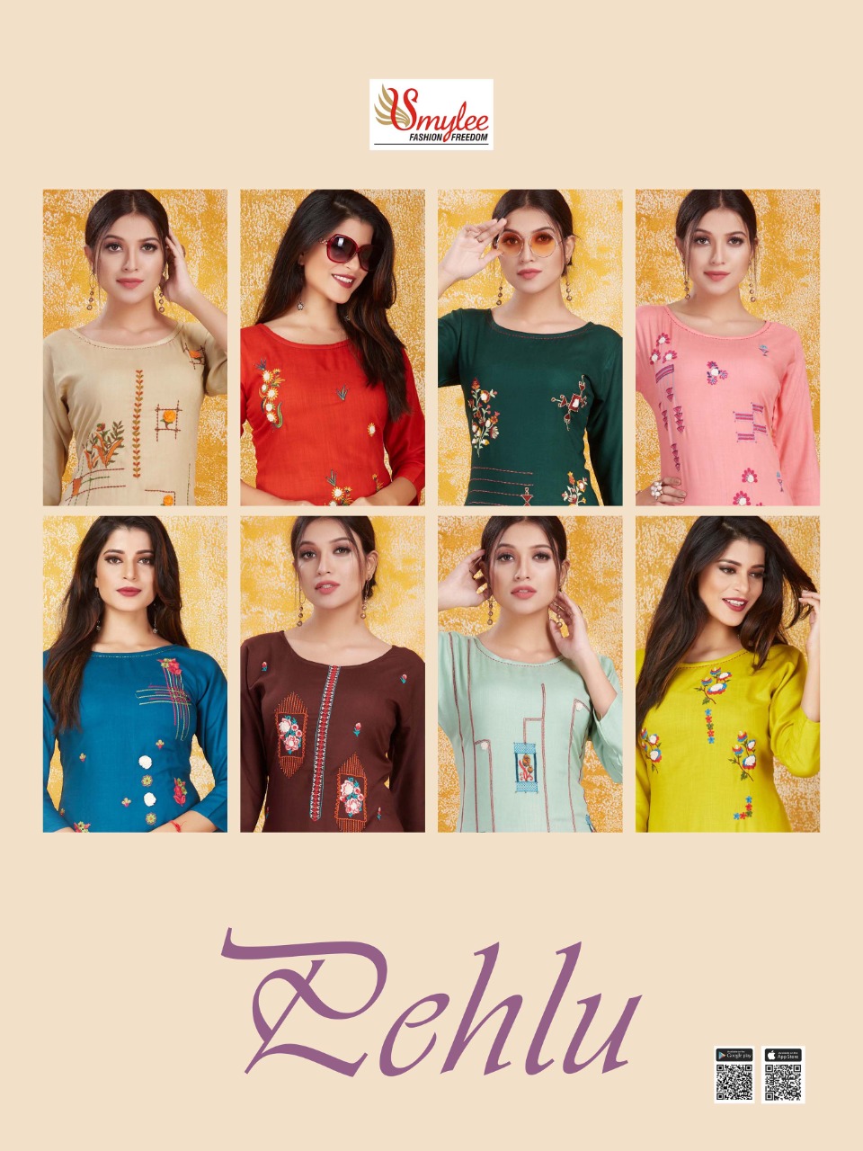 Smylee Presents  Pehlu  Straight Cut Kurti Collection