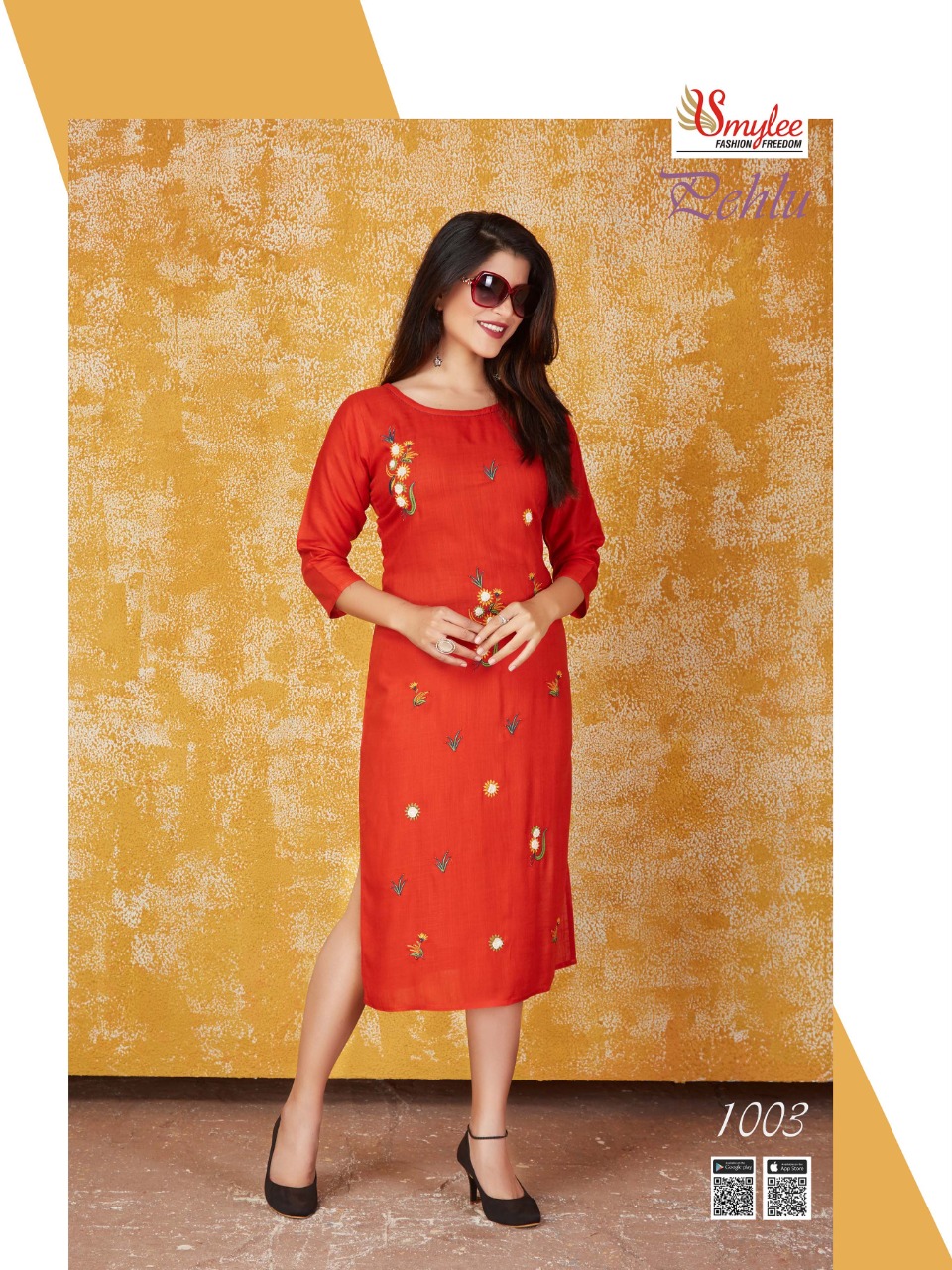 Smylee Presents  Pehlu  Straight Cut Kurti Collection