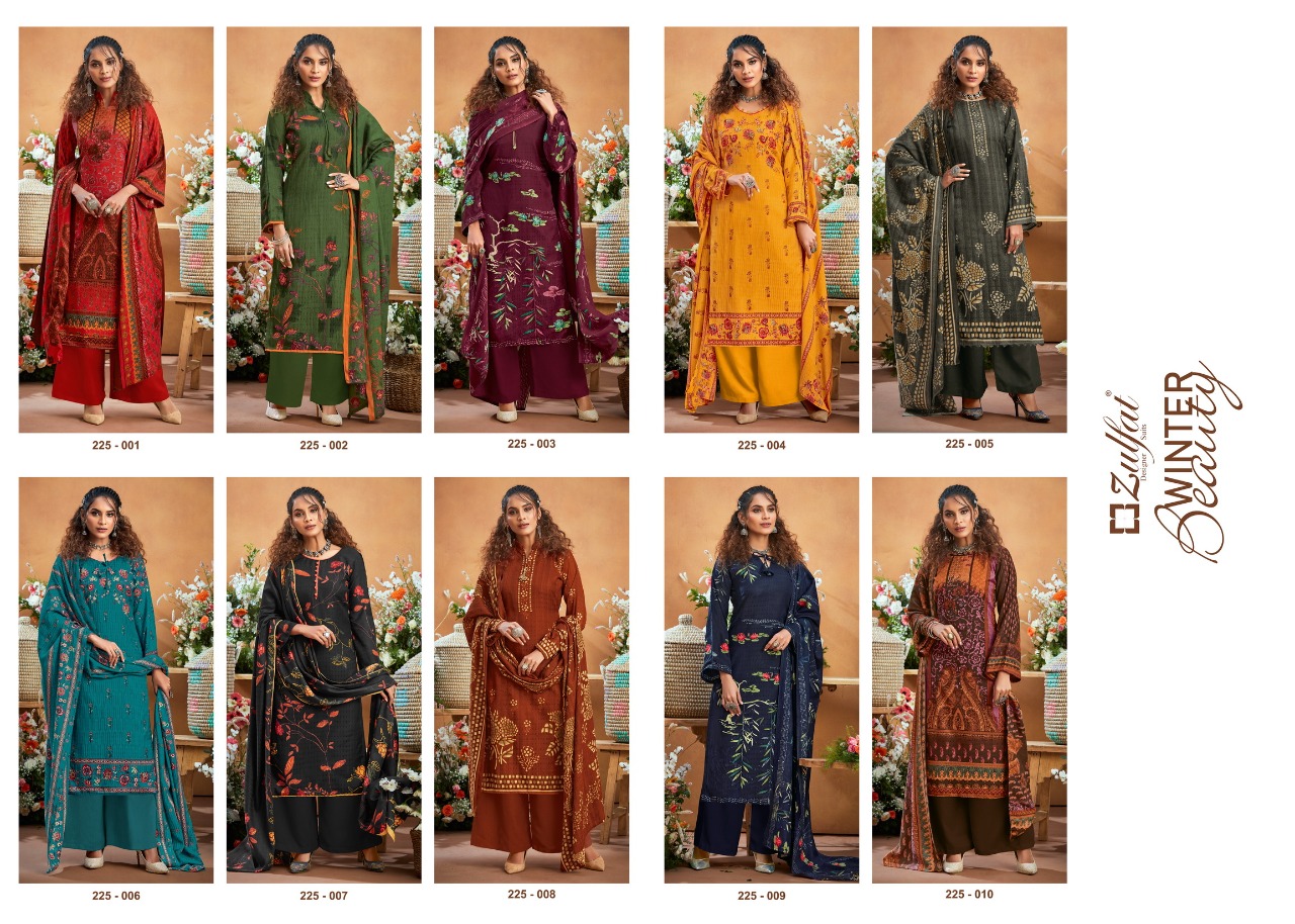 Zulfat Presents Winter Beauty Designer Dress Material