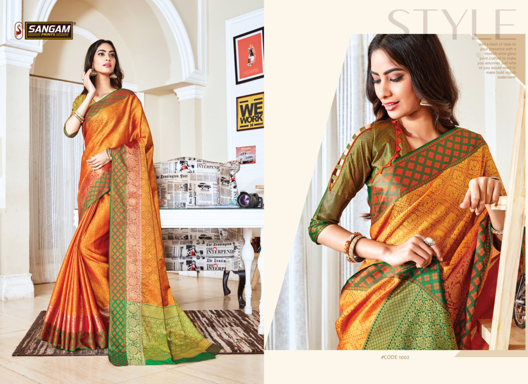 Sangam Presents Ujjwala Handloom Silk Sarees