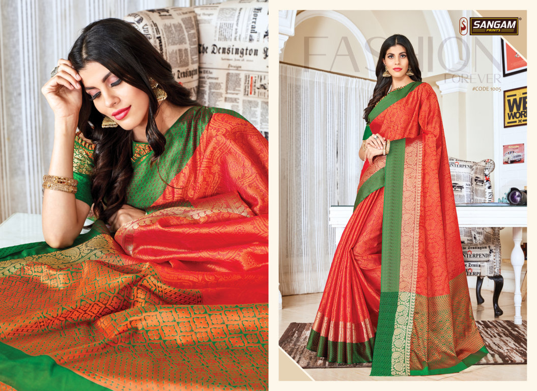 Sangam Presents Ujjwala Handloom Silk Sarees