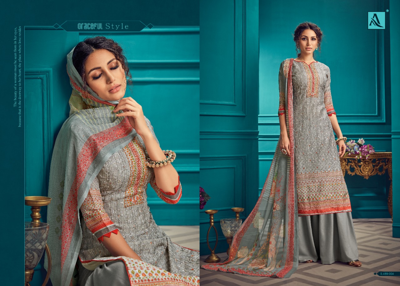 Alok  Presents Dhaara  Designer Dress Material