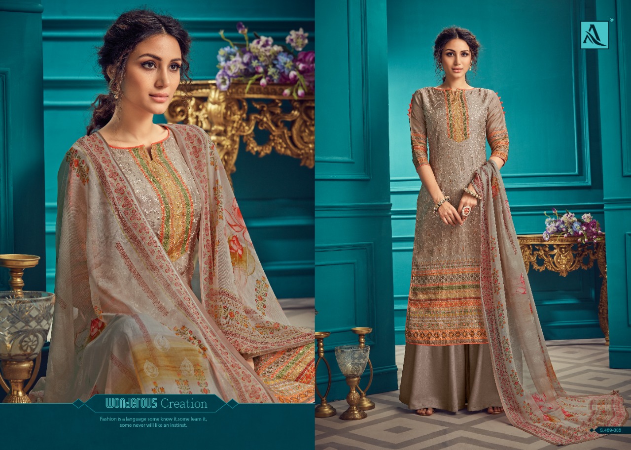 Alok  Presents Dhaara  Designer Dress Material