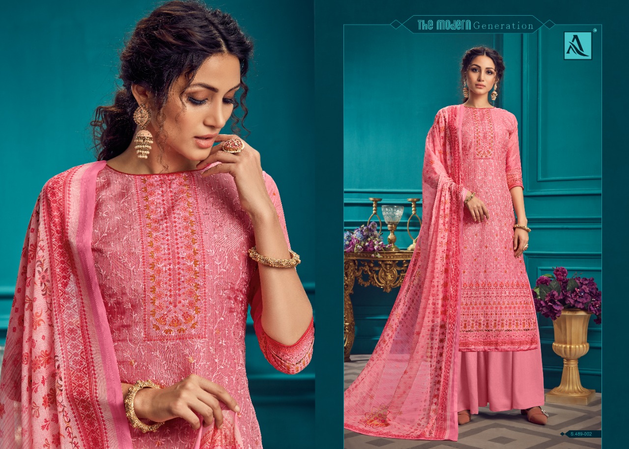 Alok  Presents Dhaara  Designer Dress Material