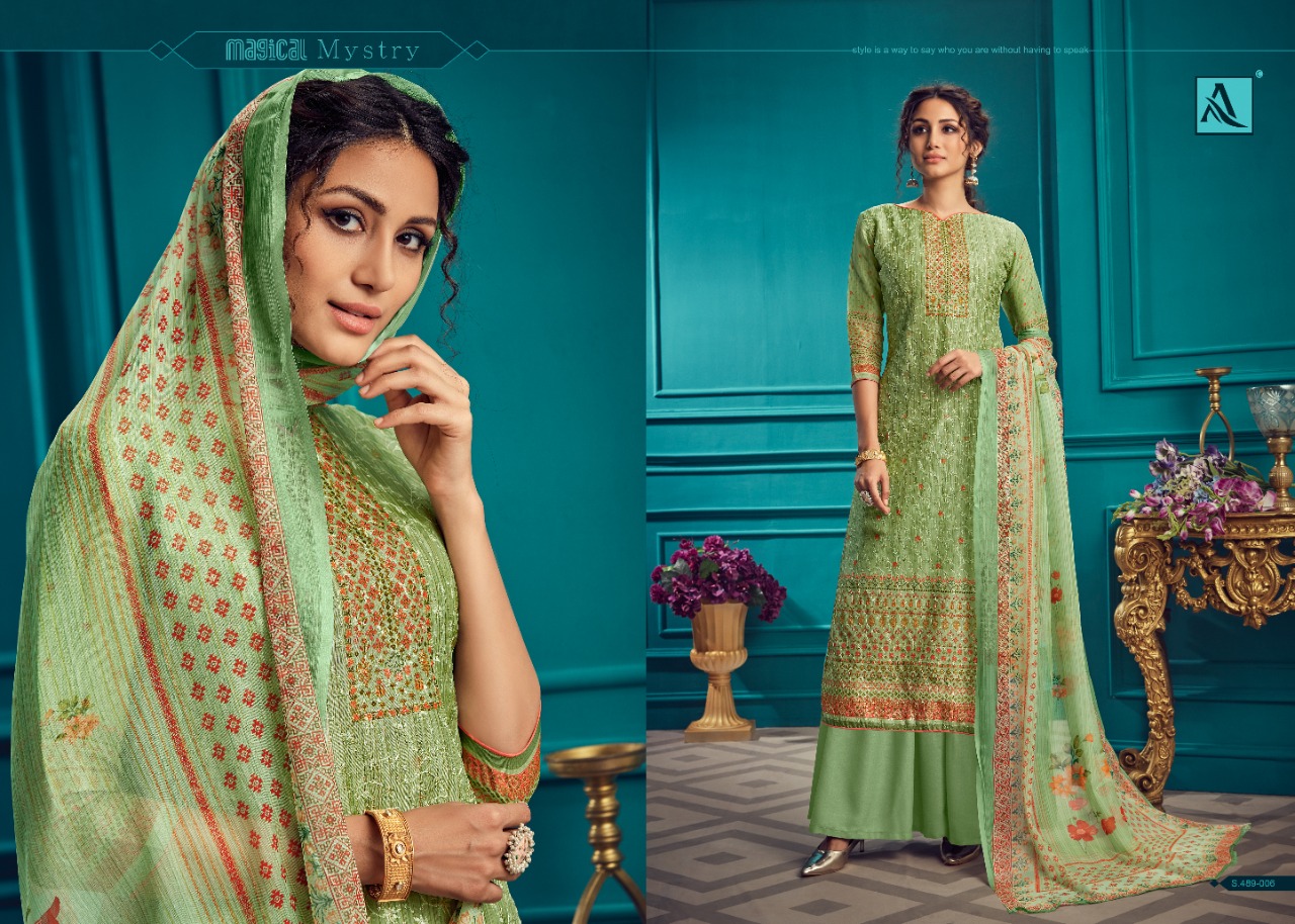 Alok  Presents Dhaara  Designer Dress Material