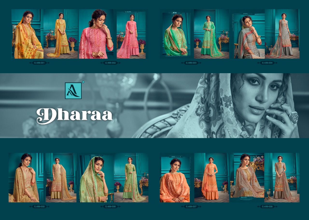 Alok  Presents Dhaara  Designer Dress Material