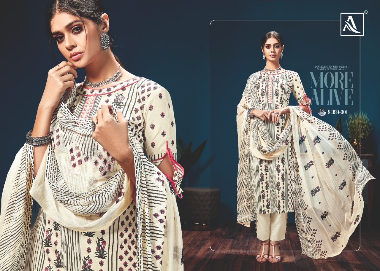 Alok Presents  Kazo Designer Dress Material