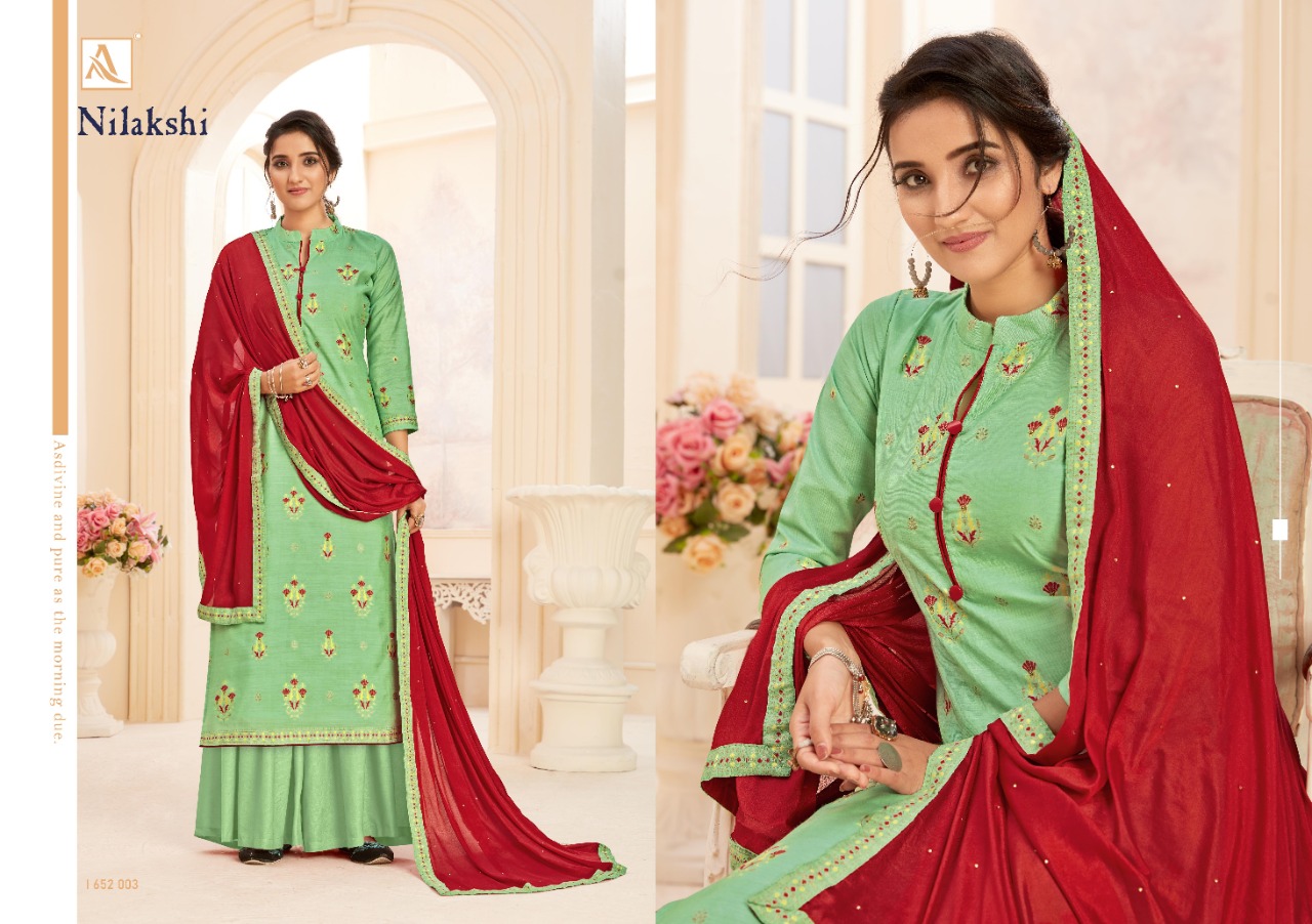 Alok Presents  Nilakski  Designer Dress Material