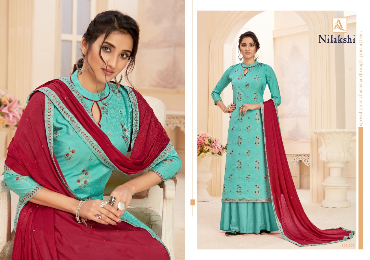 Alok Presents  Nilakski  Designer Dress Material